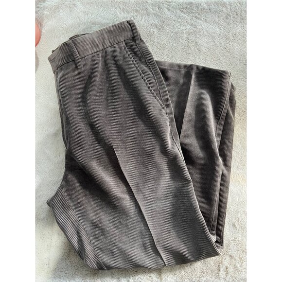 Peter Millar Mens 36 Nanoluxe Brown Corduroy Dress Pants Flat Front Tailored Fit - Picture 8 of 8